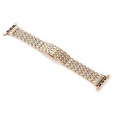 4wrist Jekleni pašček za Apple Watch 38/40/41 mm - roza zlat