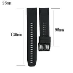 Silikonski trak za Garmin Fenix 7X/Fenix 6X/Fenix 5X Plus/Fenix 3 - 26 mm - moder