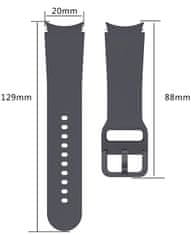 4wrist Silikonski pašček za Samsung Galaxy Watch 6/5/4 - črn
