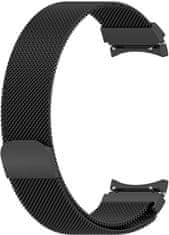 4wrist Milanski pašček z magnetno zaponko za Samsung Galaxy Watch 6/5/4 - črn