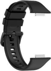 4wrist Silikonski pašček za Huawei Watch FIT 2 - črn