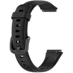 4wrist Silikonski pašček za Huawei Watch Band 7 - črn