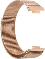 4wrist Milanski pašček z magnetno zaponko za Huawei Watch FIT 2 - roza zlat