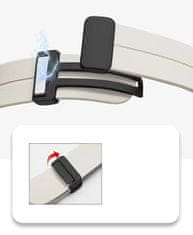 4wrist Silikonski pas z magnetno zaponko za Apple Watch 42/44/45/49 mm - bel