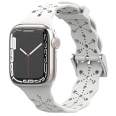 4wrist Silikonski pašček za Apple Watch - 42/44/45/49 mm -bel