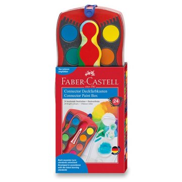 Faber-Castell konektor Water Colours - 24 barv, premer 30 mm
