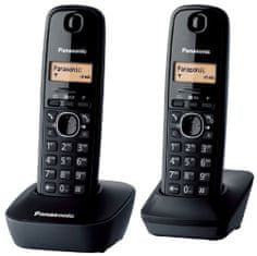 Panasonic KX-TG1612FXH, brezžični telefon, 2 slušalki