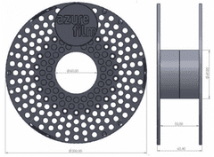 Azure Film PLA filament za 3D tiskalnik, 1,75mm, 1000g, črn (PLA | 1,75 | 1000g | Black)