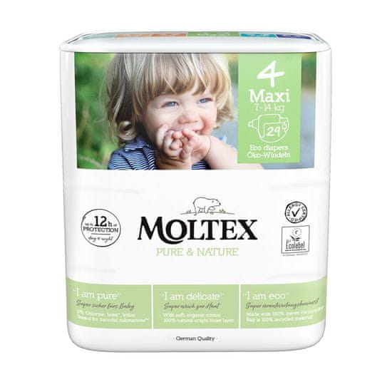 Pure&amp;Nature plenice za enkratno uporabo 4 Maxi (7-14 kg) 29 kosov