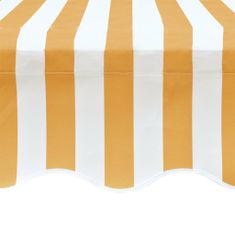 Vidaxl Tenda iz platna sončnično rumena in bela 6x3 m (brez okvirja)