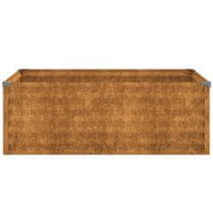 Vidaxl Vrtna visoka greda 100x50x36 cm corten jeklo