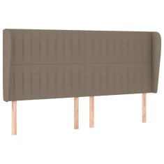 Vidaxl Box spring postelja z vzmetnico taupe 200x200 cm blago
