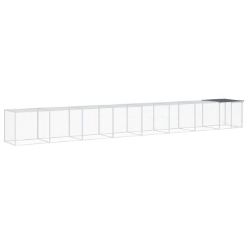Vidaxl Kokošnjak s streho antracit 803x98x90 cm pocinkano jeklo