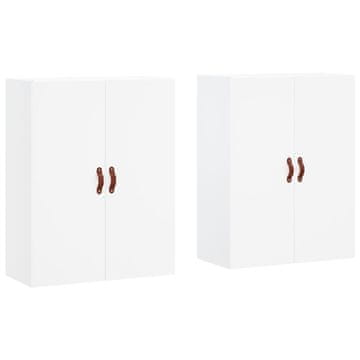 Vidaxl Stenska omarica 2 kosa bela 69,5x34x90 cm