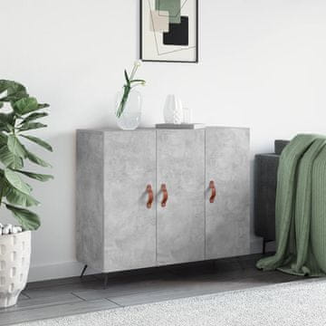 Vidaxl vidaXL Omarica betonsko siva 90x34x80 cm material na osnovi lesa
