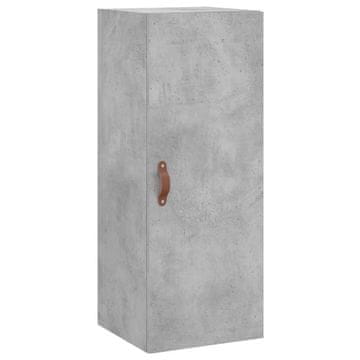 Vidaxl Stenska omarica betonsko siva 34,5x34x90 cm