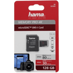 Hama microSDXC 128 GB UHS Hitrostni razred 3 UHS-I 80 MB/s + adapter