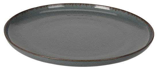Plitev 27 cm porcelanski krožnik MO temen, rob HN