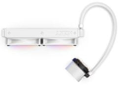 NZXT vodni hladilnik Kraken 240 RGB / 2x120mm ventilator / 4-pin PWM / LCD zaslon / 6 let / bela