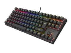 Genesis Gaming mehanska tipkovnica THOR 303/TKL/RGB/Outemu Peach Silent/Wired USB/US layout/Black