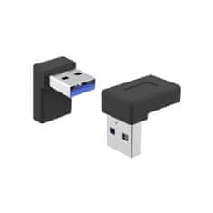 PremiumCord USB-C ženskega spola na USB3.0 tipa A moškega spola, ukrivljen za 90°