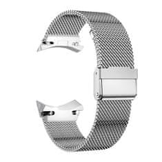 4wrist Milanski pašček s klasično zaponko za Samsung Galaxy Watch 6/5/4 - srebrn
