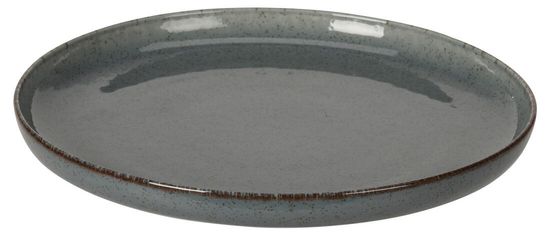 Desertni krožnik 19cm porcelan MO temen, rob HN