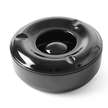 Hendi Pepelnik s pokrovom iz melamine, črn, premer 146 mm – Hendi 569757