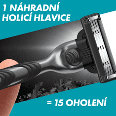 Gillette Mach3 Charcoal nadomestne brivske glave za moške, 5 kosov