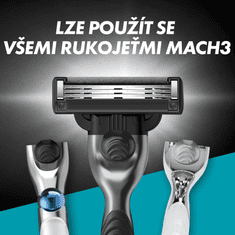 Gillette Mach3 Charcoal nadomestne brivske glave za moške, 5 kosov