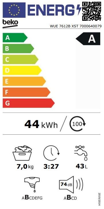 Beko WUE7612BXST pralni stroj