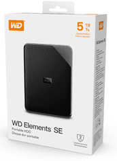 Elements SE zunanji disk, 5TB, USB 3.0, 6,35 cm, črn (WDBJRT0050BBK-WESN)