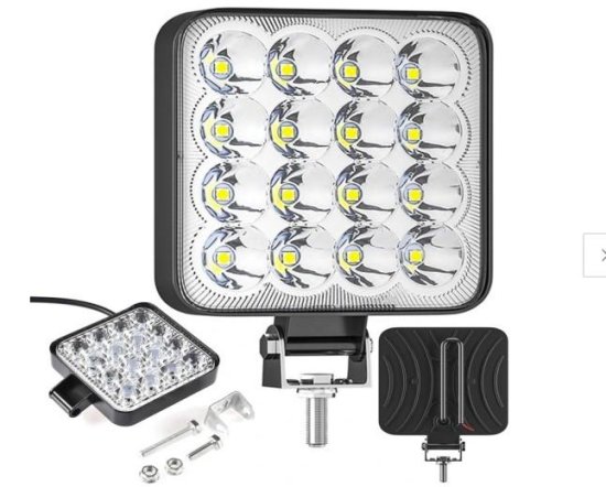 master LED  LED svetilka za stroje 48W 6000k 6240lm 10-30V ROBOCZA kvadratna