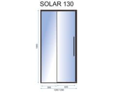 REA Tuš vrata SOLAR BLACK MAT 130