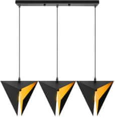 Toolight TRIKOTNA GEOMETRIJSKA STROPNA SVETILKA APP254-3CP ČRNA