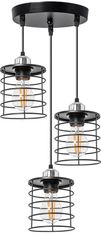 Toolight Stropna viseča svetilka Triple metal Loft 392204 Black