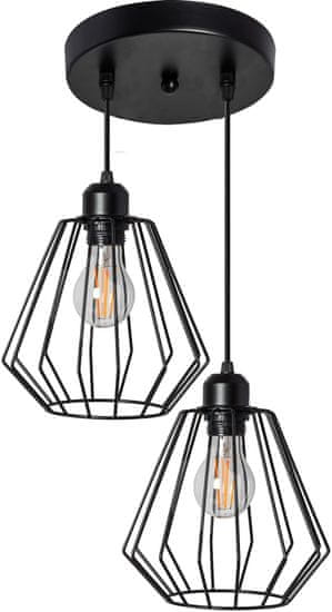 Toolight Stropna viseča svetilka Double Loft Metal 392196