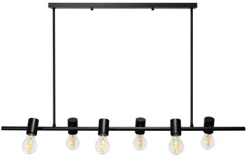 Toolight Industrijska kovinska stropna svetilka APP480-6CP Black