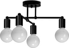 Toolight Suspended Quadruple Ceiling Lamp 392200 Black Matt