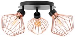 Toolight Trojna kovinska stropna svetilka APP536-3C Pink Gold