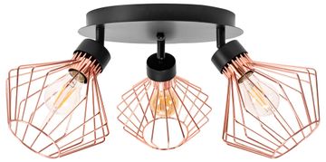 Toolight Trojna kovinska stropna svetilka APP536-3C Pink Gold