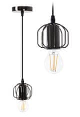 Toolight Stropna viseča svetilka v loft slogu APP595-1CP Črna