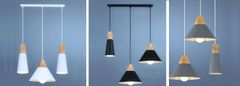 Toolight Stropna svetilka SCANDI SET CP Bela