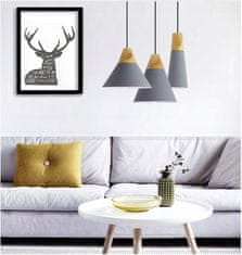 Toolight Stropna viseča svetilka Scandi A Grey