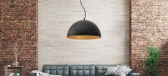 Toolight Kovinska skleda viseča stropna svetilka 50cm APP379-1CP Black