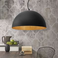 Toolight Kovinska skleda viseča stropna svetilka 50cm APP379-1CP Black