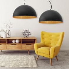 Toolight Kovinska skleda viseča stropna svetilka 50cm APP379-1CP Black
