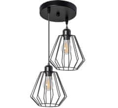 Toolight Stropna viseča svetilka Double Loft Metal 392196