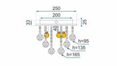 Toolight Kristalna stropna svetilka Plafond APP404-C