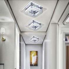 Toolight Kvadratna kristalna stropna svetilka Plafond Glamour 8W APP405-C APP406-C